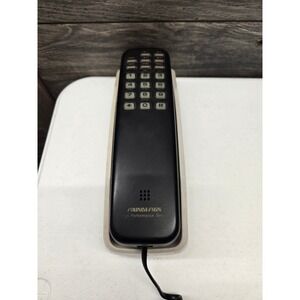 Soundesign 7069BLK Slimline Corded Telephone Black Vintage Landline Phone